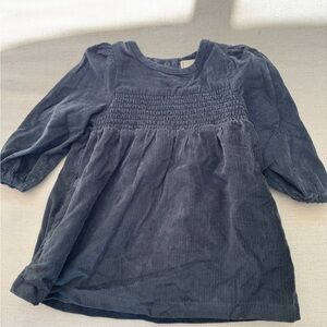 Pehr Navy Corduroy Dress Long sleeve